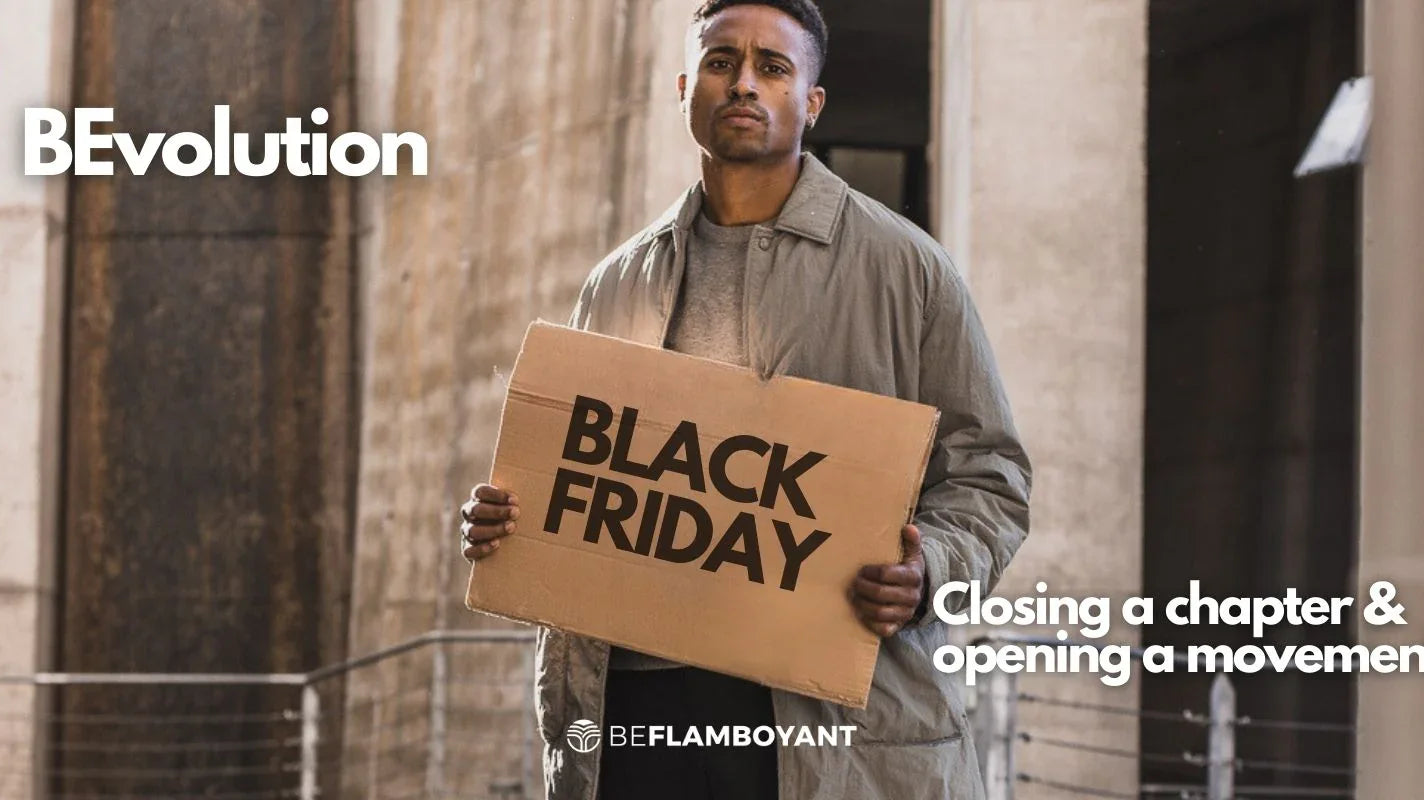 model holding black friday sign