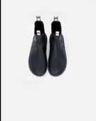 black-chelsea-boots-senses-front-view-barefoot-beflamboyant - BEFLAMBOYANT