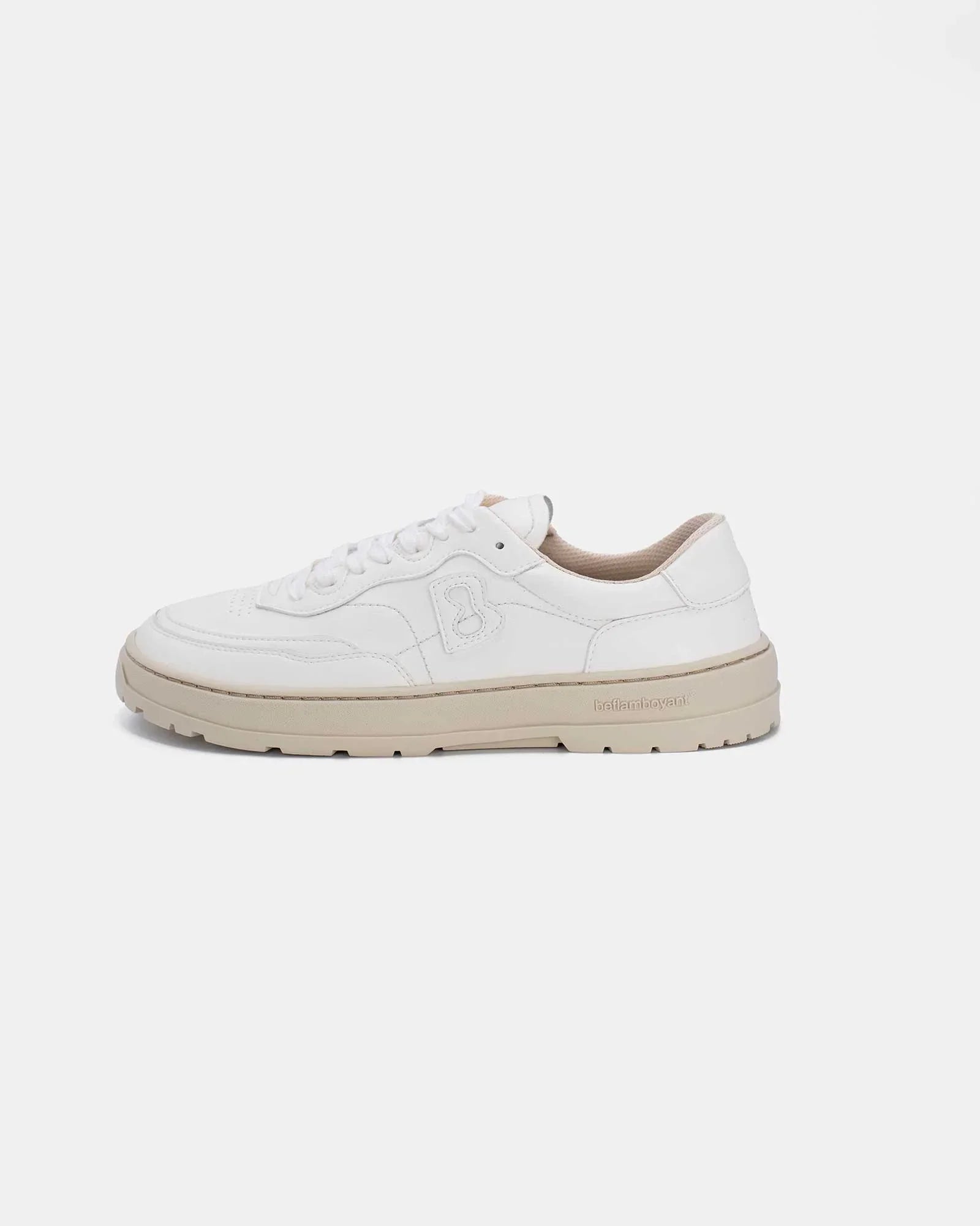 off-white-sneaker-purpose-side-view-barefoot-beflamboyant - BEFLAMBOYANT