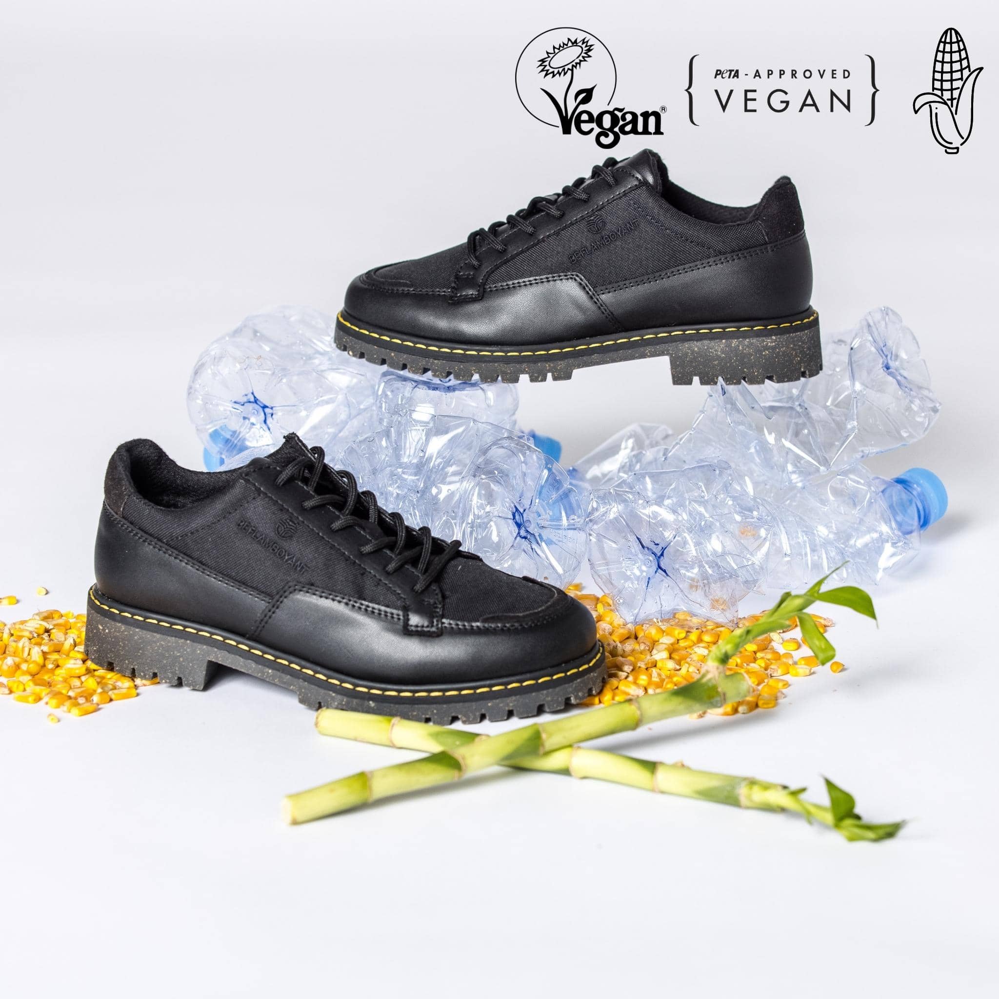 Black Coco Vegan Shoes I Beflamboyant I Registered 100 vegan shoes BEFLAMBOYANT