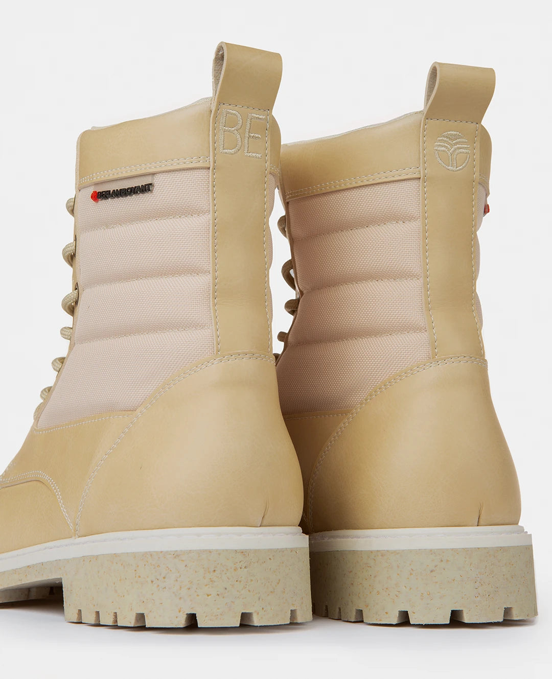 Beige Coco High Top Vegan Boots I Beflamboyant I 100 vegan