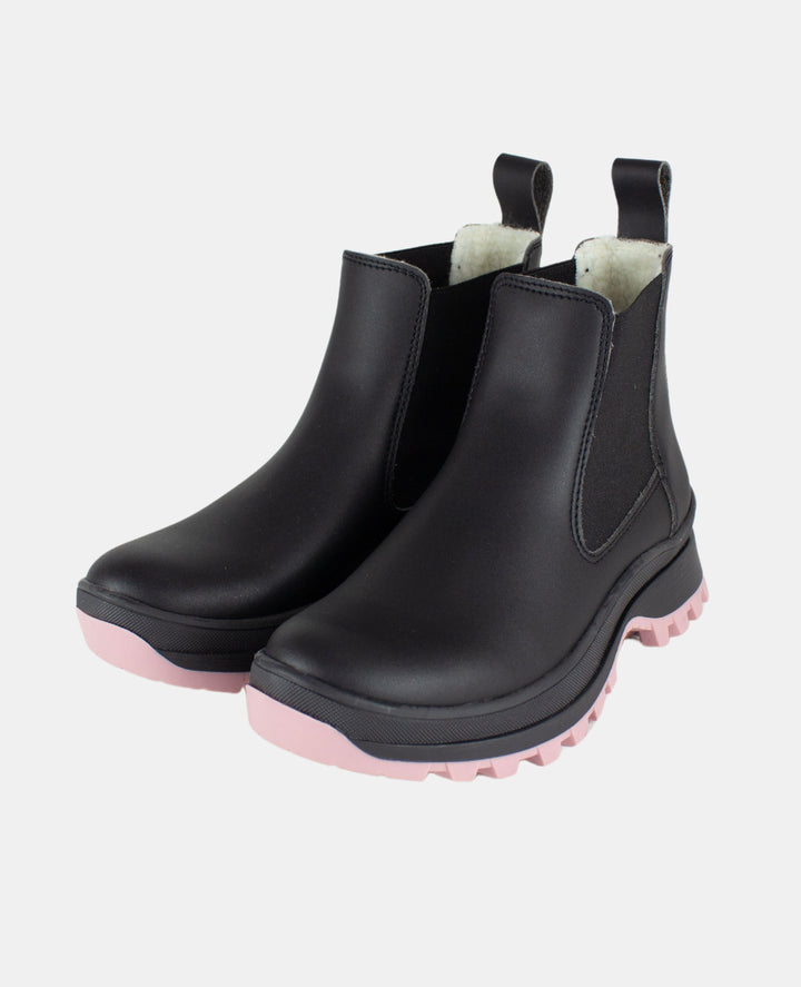 Chelsea Vegan Boots Chunky Pink - BEFLAMBOYANT