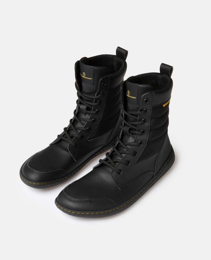 Minimal Black Vegan Barefoot Boots - BEFLAMBOYANT