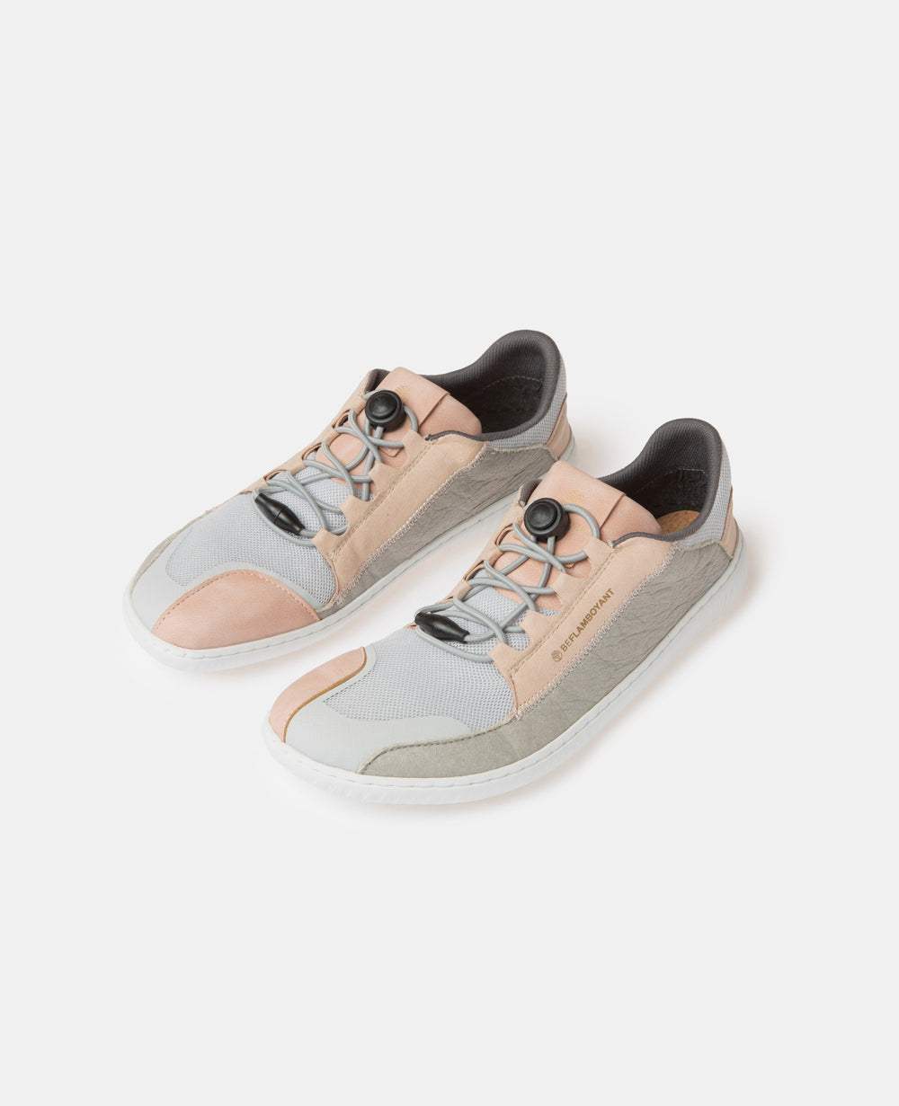 Minimal Grey & Pink Vegan Barefoot Sneakers - BEFLAMBOYANT