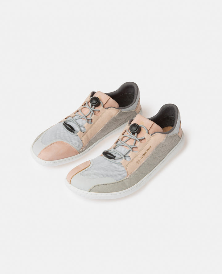Minimal Grey & Pink Vegan Barefoot Sneakers - BEFLAMBOYANT