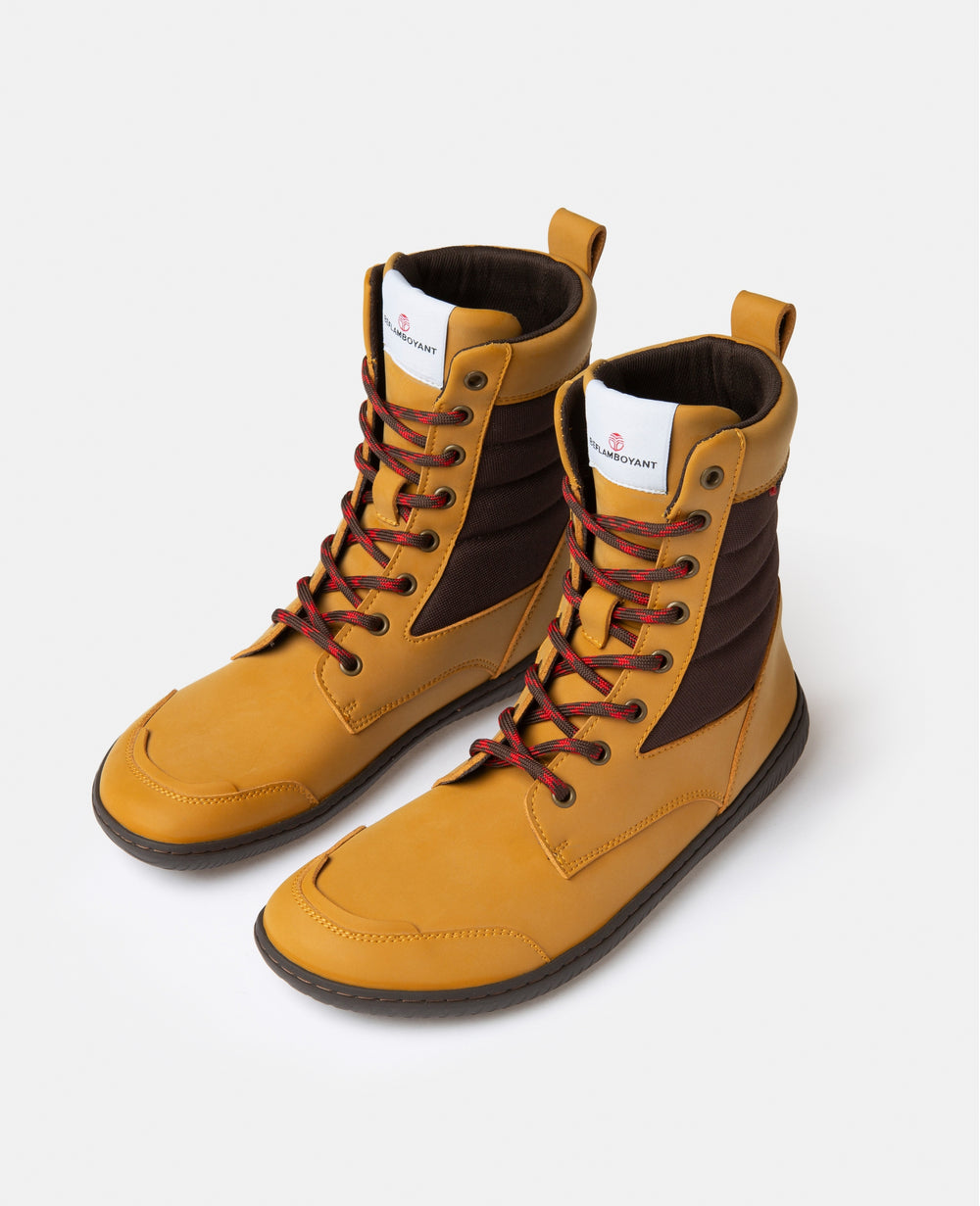 Minimal Yellow Vegan Barefoot Boots - BEFLAMBOYANT