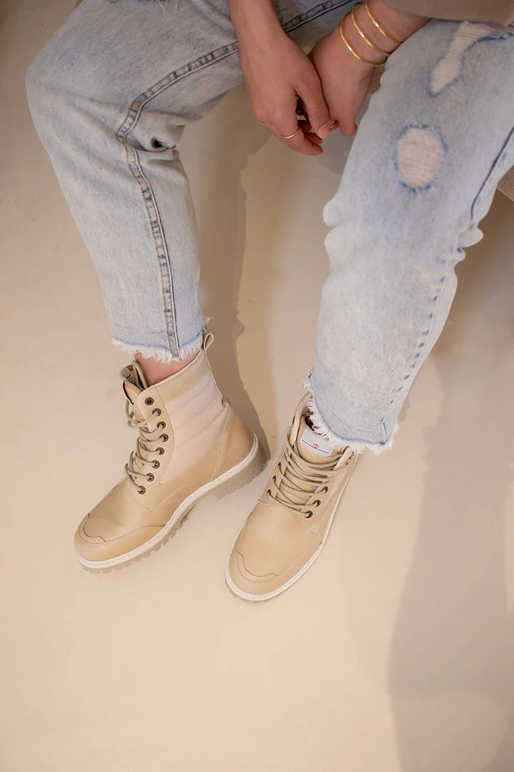 Botas Veganas Beige Coco High Top