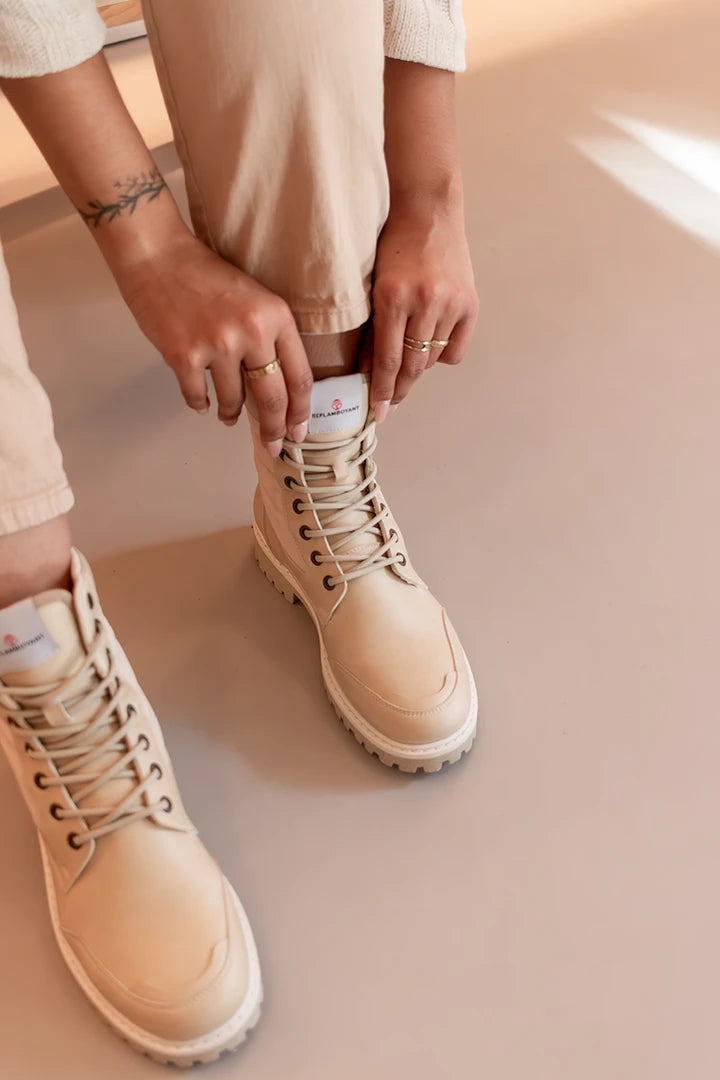 Botas Veganas Beige Coco High Top