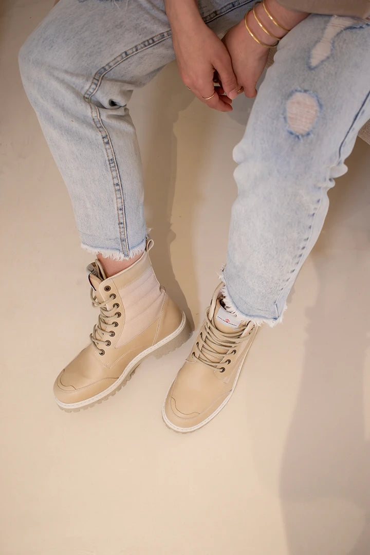 MODELS_WEARING_BEIGE_COCO_HIGH_TOP_VEGAN_BOOTS_CLOSE_VIEW