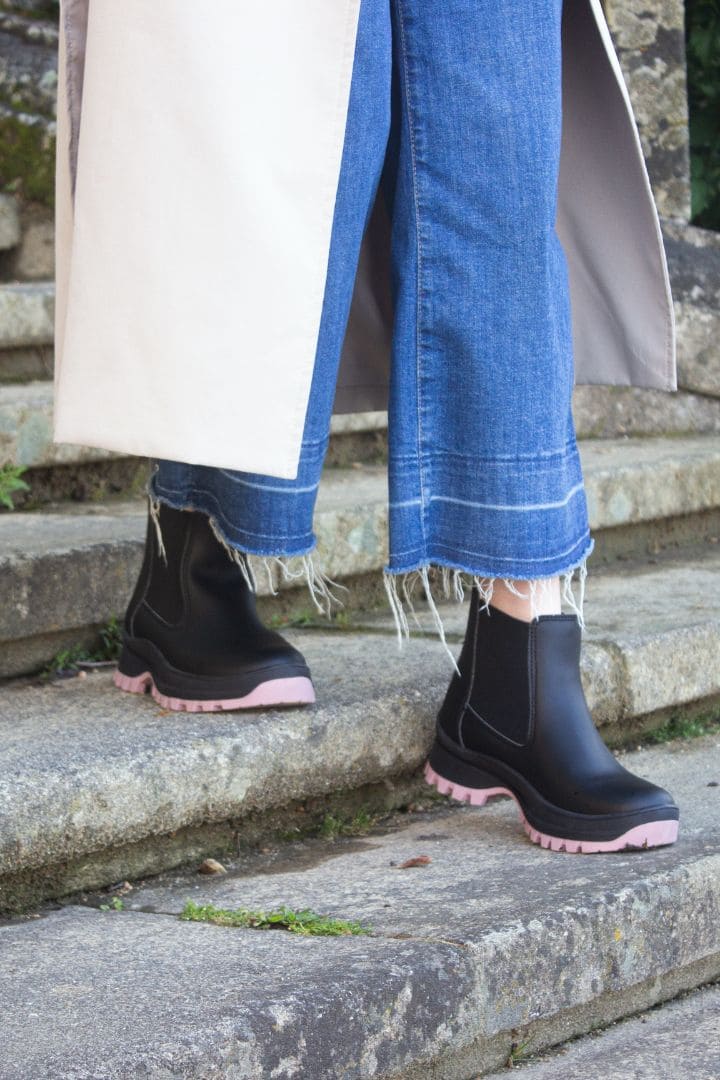 Chelsea Vegan Boots Chunky Pink - BEFLAMBOYANT