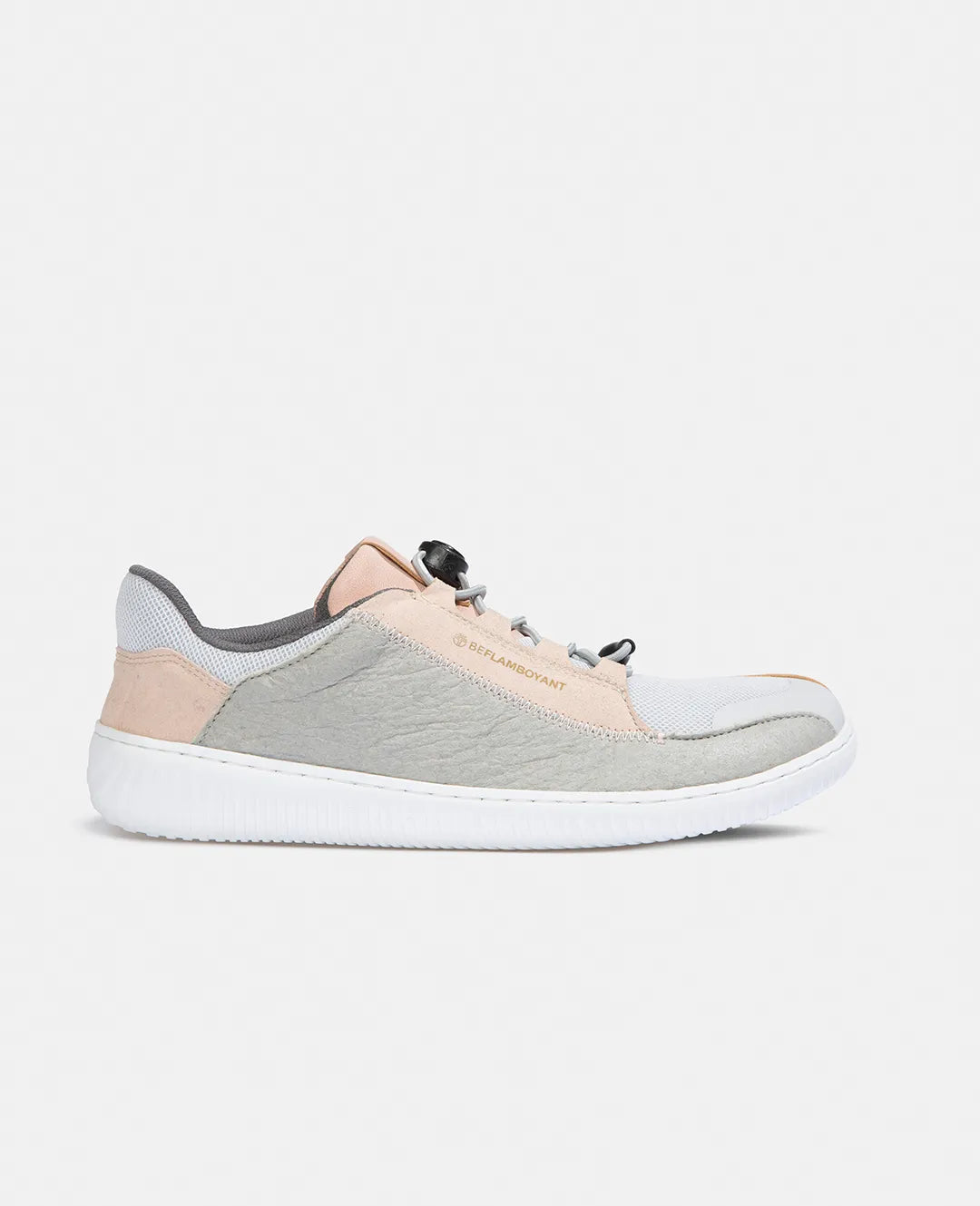 Minimal Grey & Pink Vegan Barefoot Sneakers - BEFLAMBOYANT