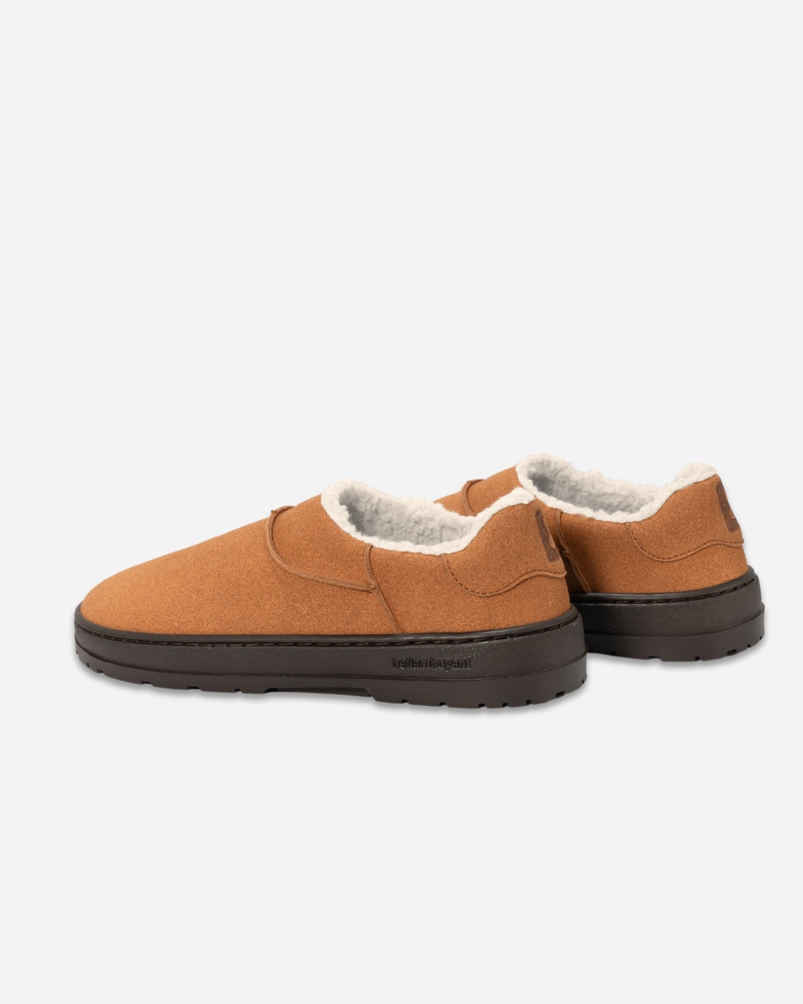 slipper barefoot brown beflamboyant rear view