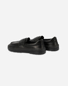 black barefoot loafer beflamboyant rear view
