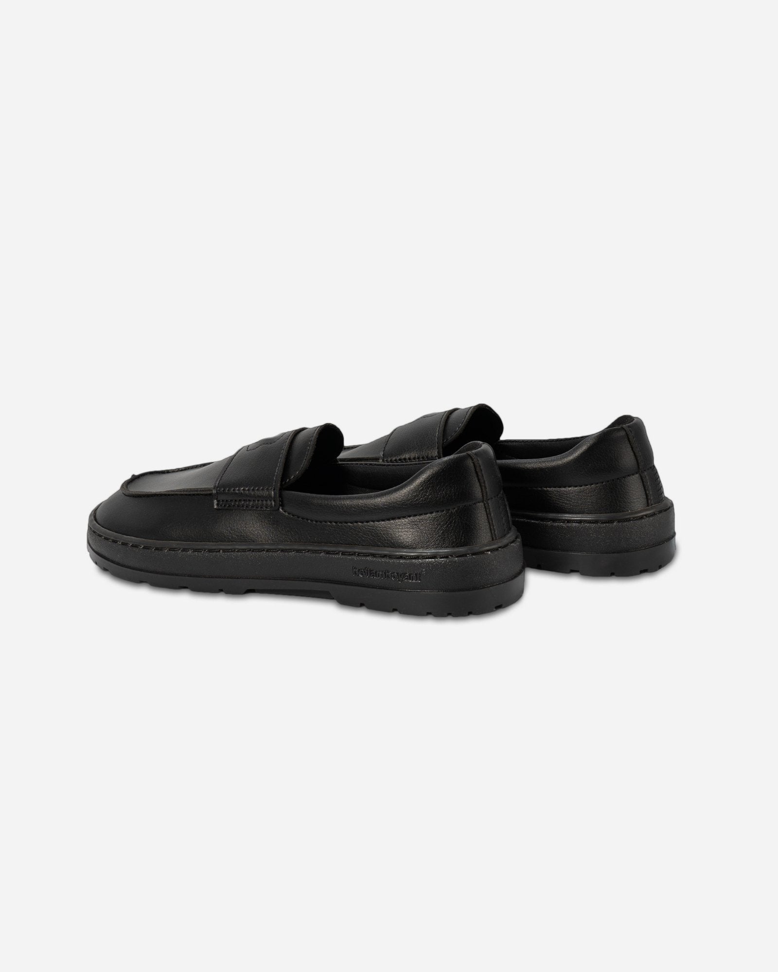 black barefoot loafer beflamboyant rear view