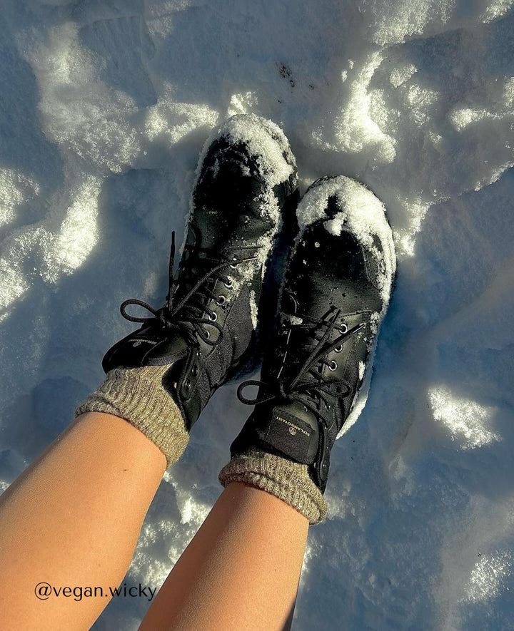 Black Coco High Top Vegan Boots - BEFLAMBOYANT