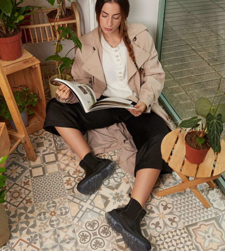 Chelsea Vegan Boots Chunky Black - BEFLAMBOYANT